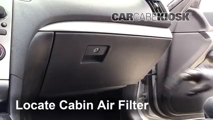 2015 Infiniti Q40 3.7L V6 Filtro de aire (interior) Cambio